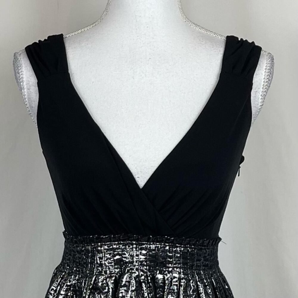 Max & Cleo Black Metallic Silver WhimsiGoth Dress NWOT Size 2 - Picture 3 of 13